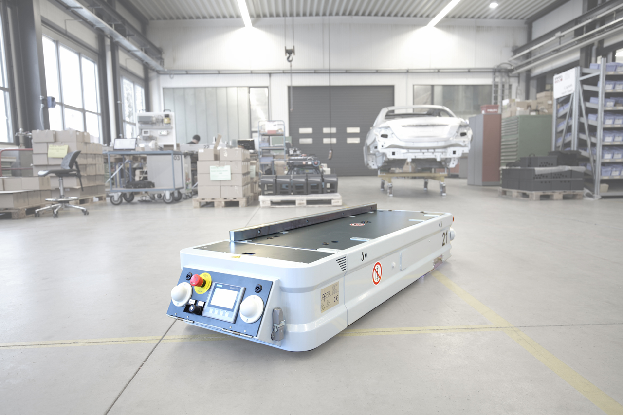 dpm FTS für Logistik und Montage (Mercedes Benz, VW, BMW, Rittal)
